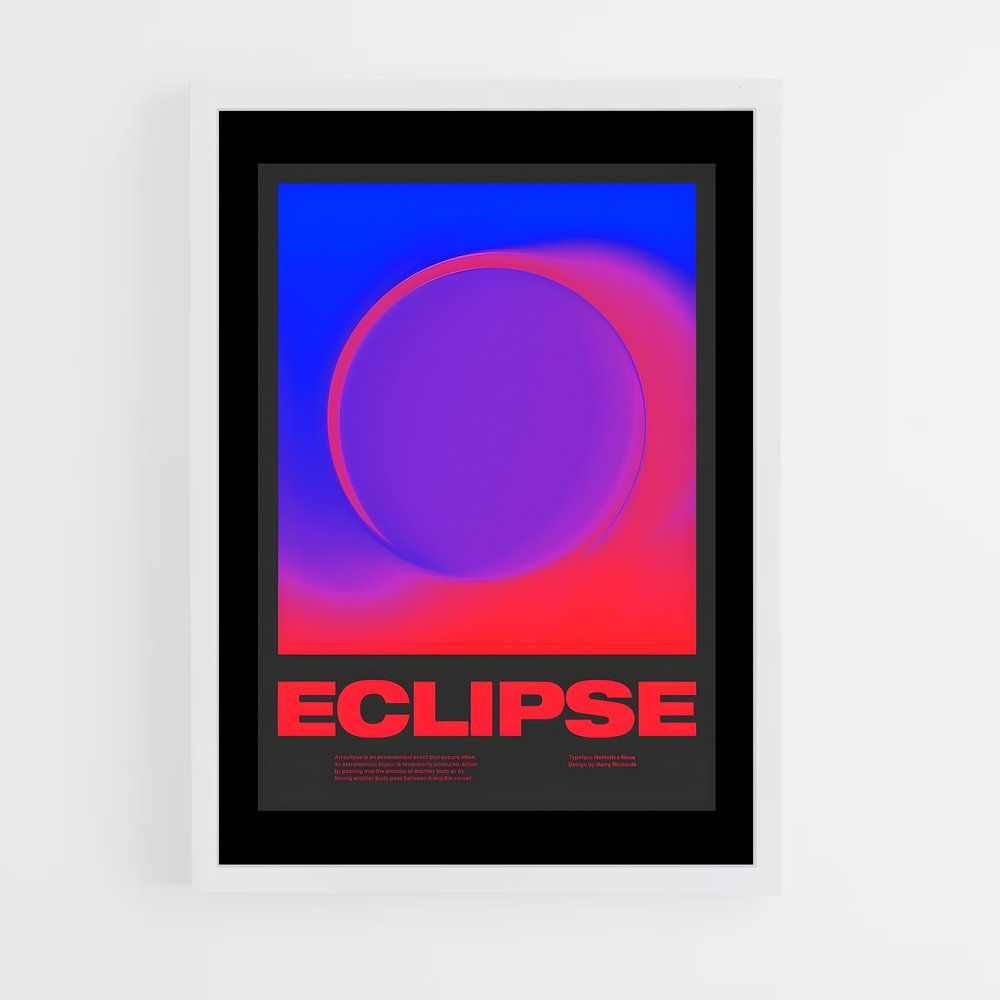 Poster magnifique éclipse solaire – affiche Univers (vue 3)